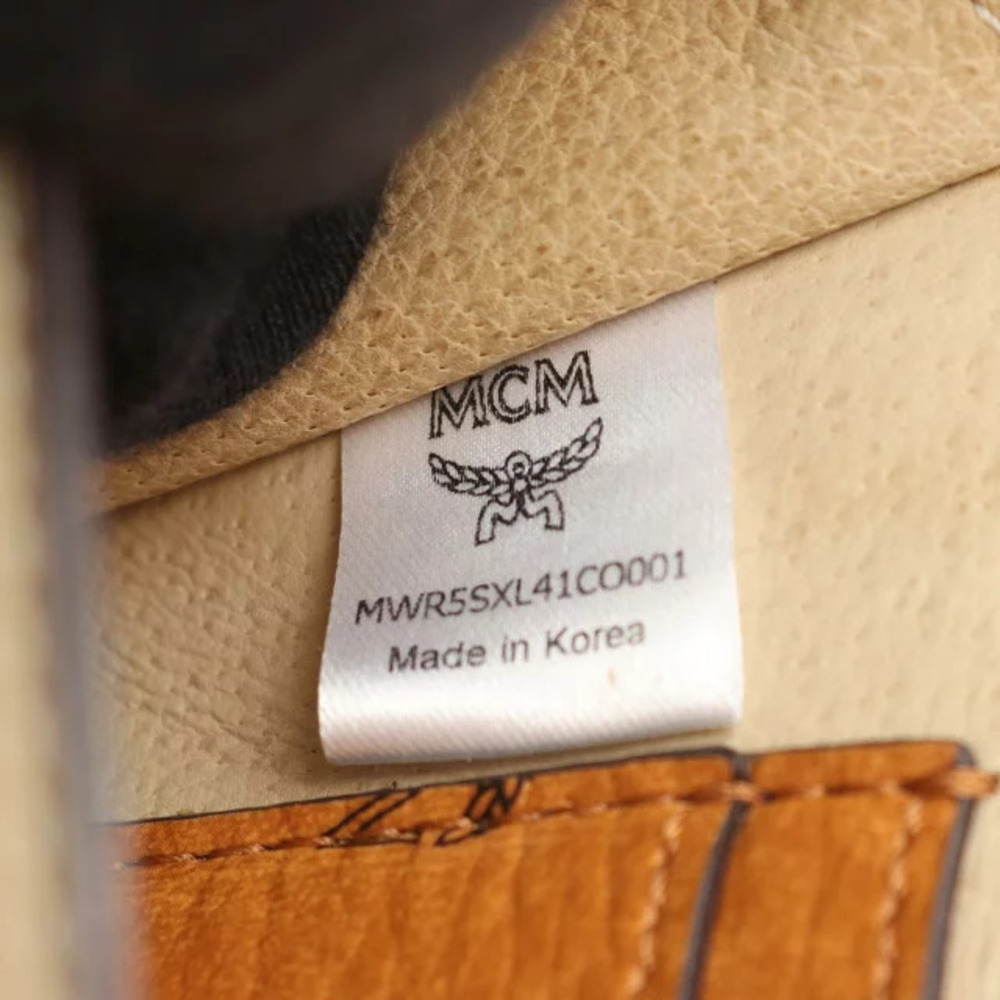 Mcm Brown Bag Visetos Canvas Multicolor Shoulder Rait Leather - Picture 4 of 8